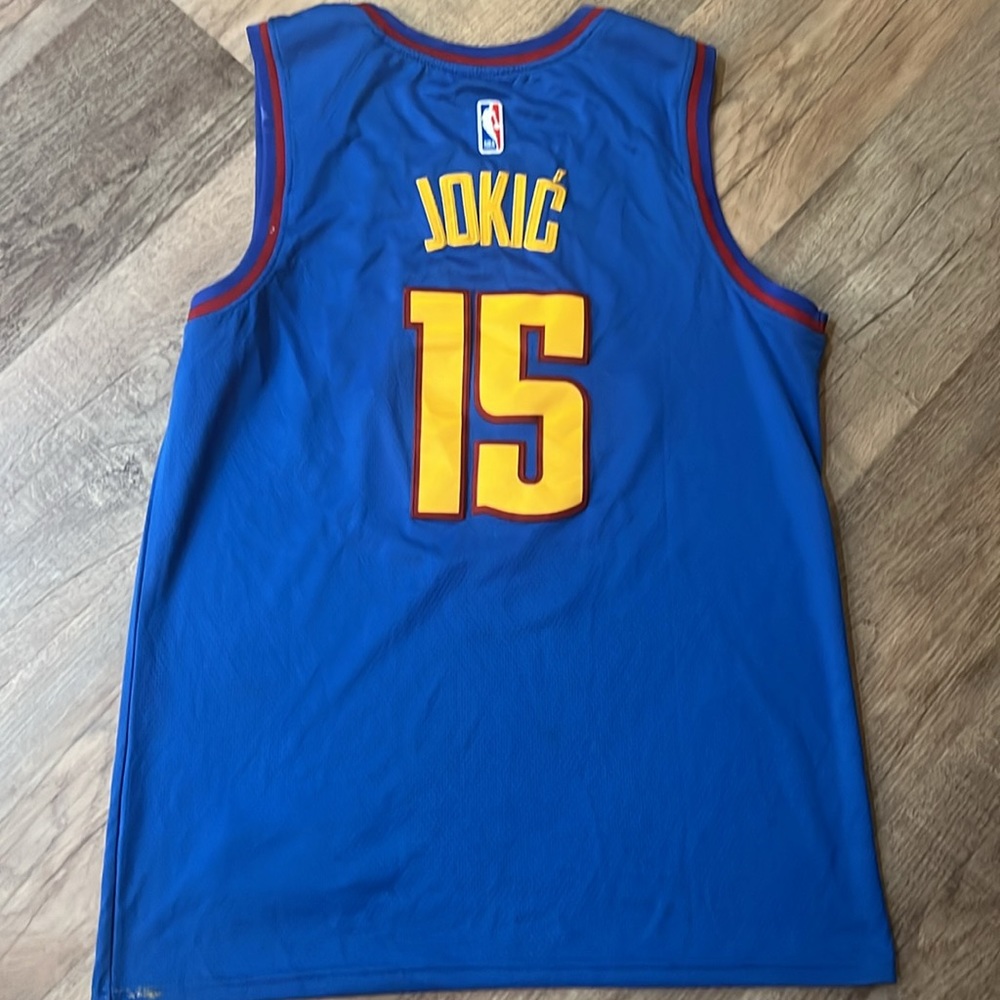 NBA Nikola Jovic #15 Denver Nuggets Blue Jersey - City Édition - Picture 2 of 2
